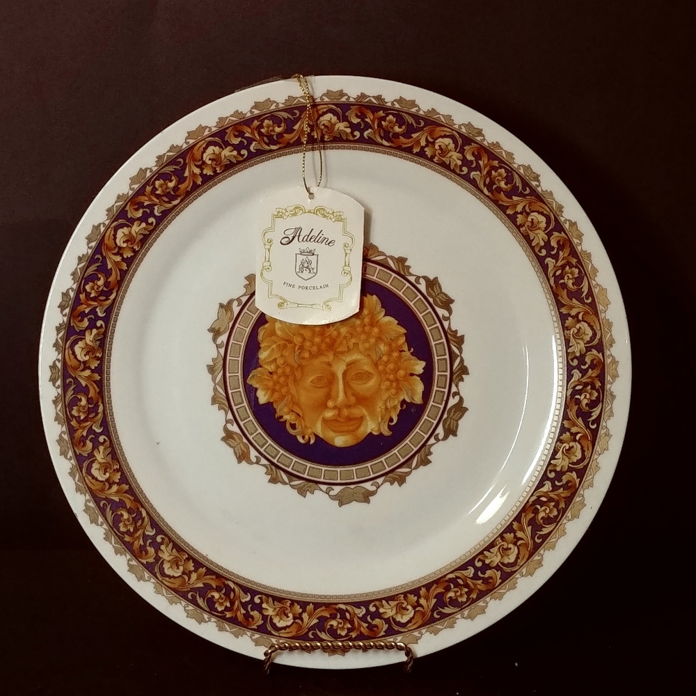 Adeline Fine Porcelain 11" Plate Bacchus Head
